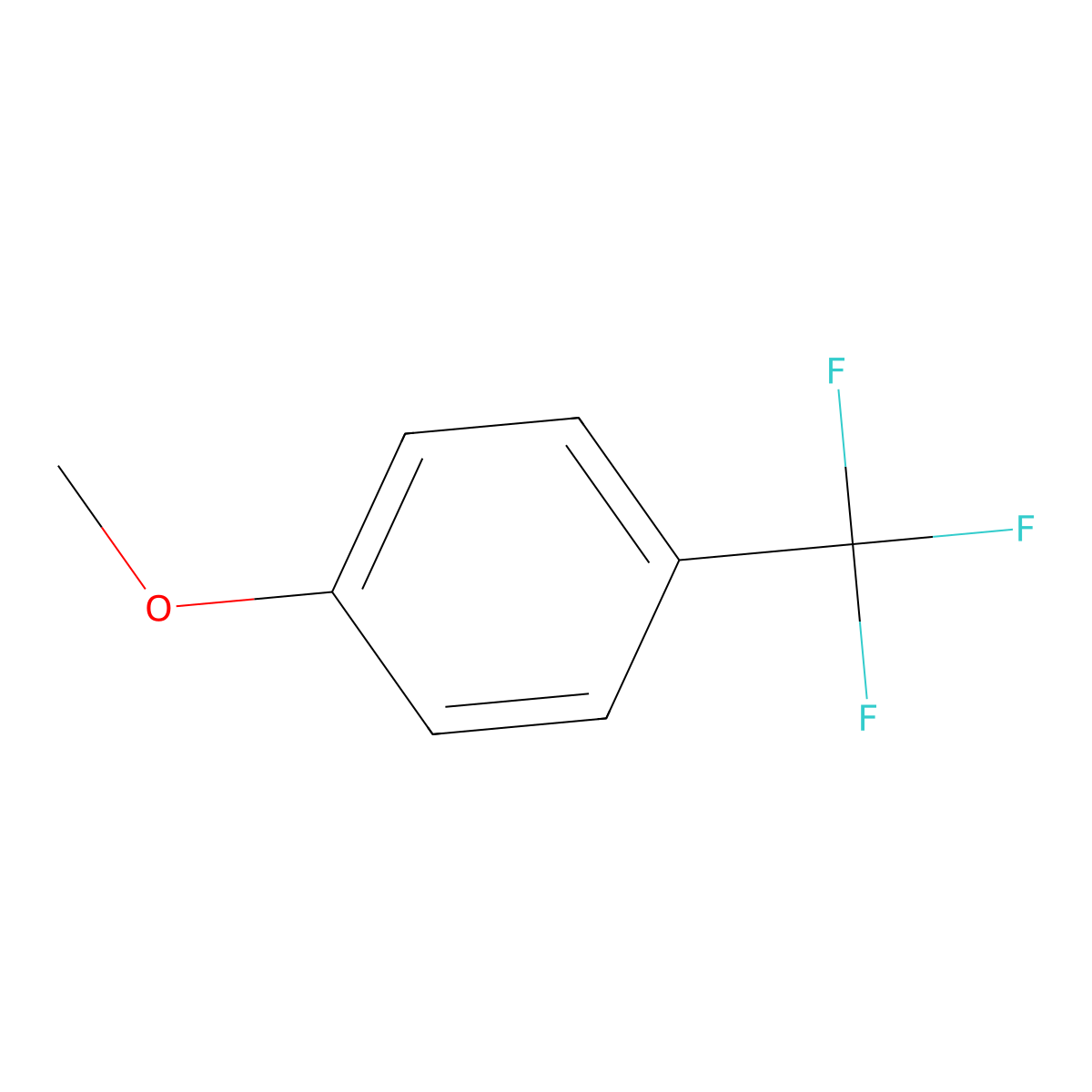 1-Methoxy-4-(trifluoromethyl)benzene molecular structure, CAS 402-52-8