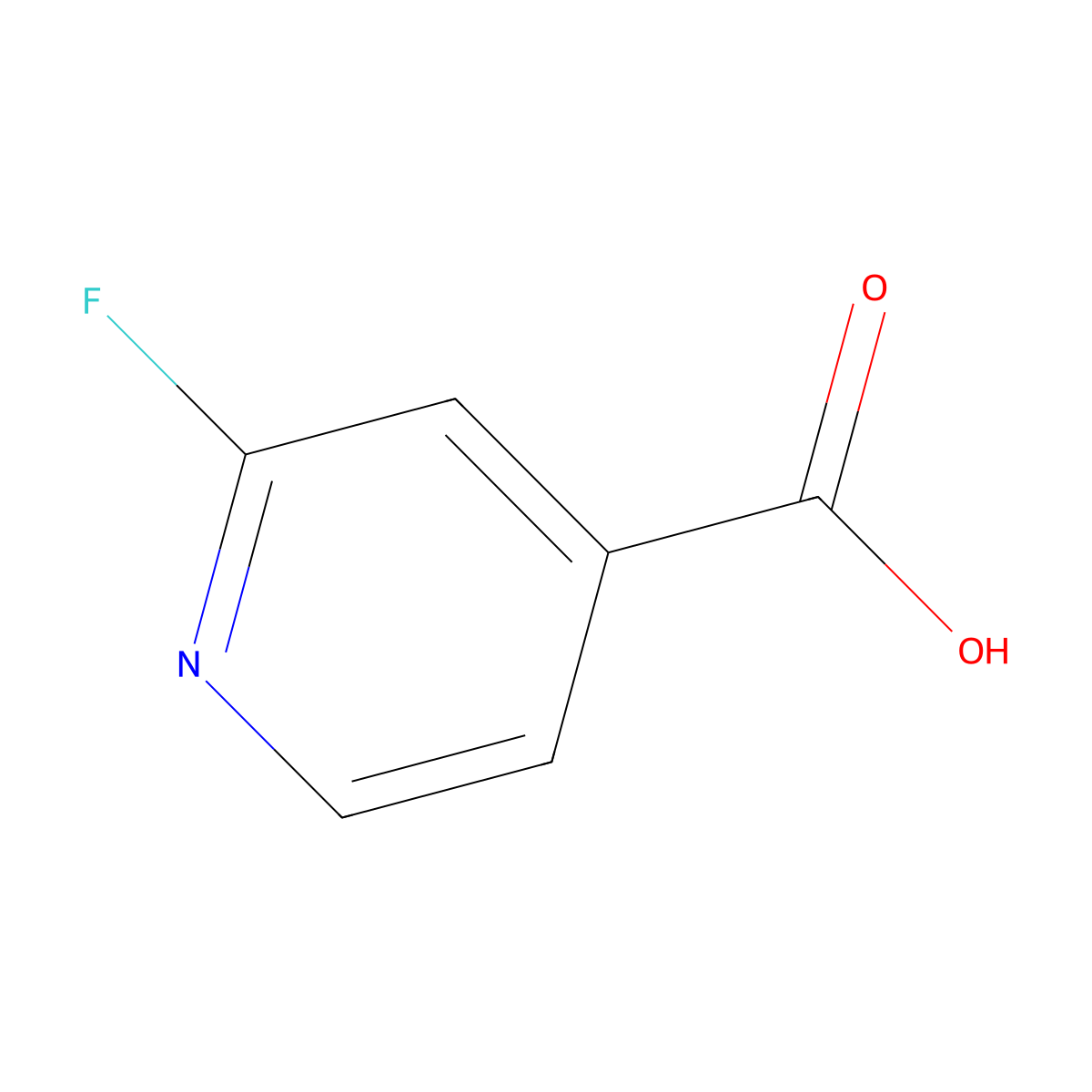 2-Fluoroisonicotinic acid molecular structure, CAS 402-65-3