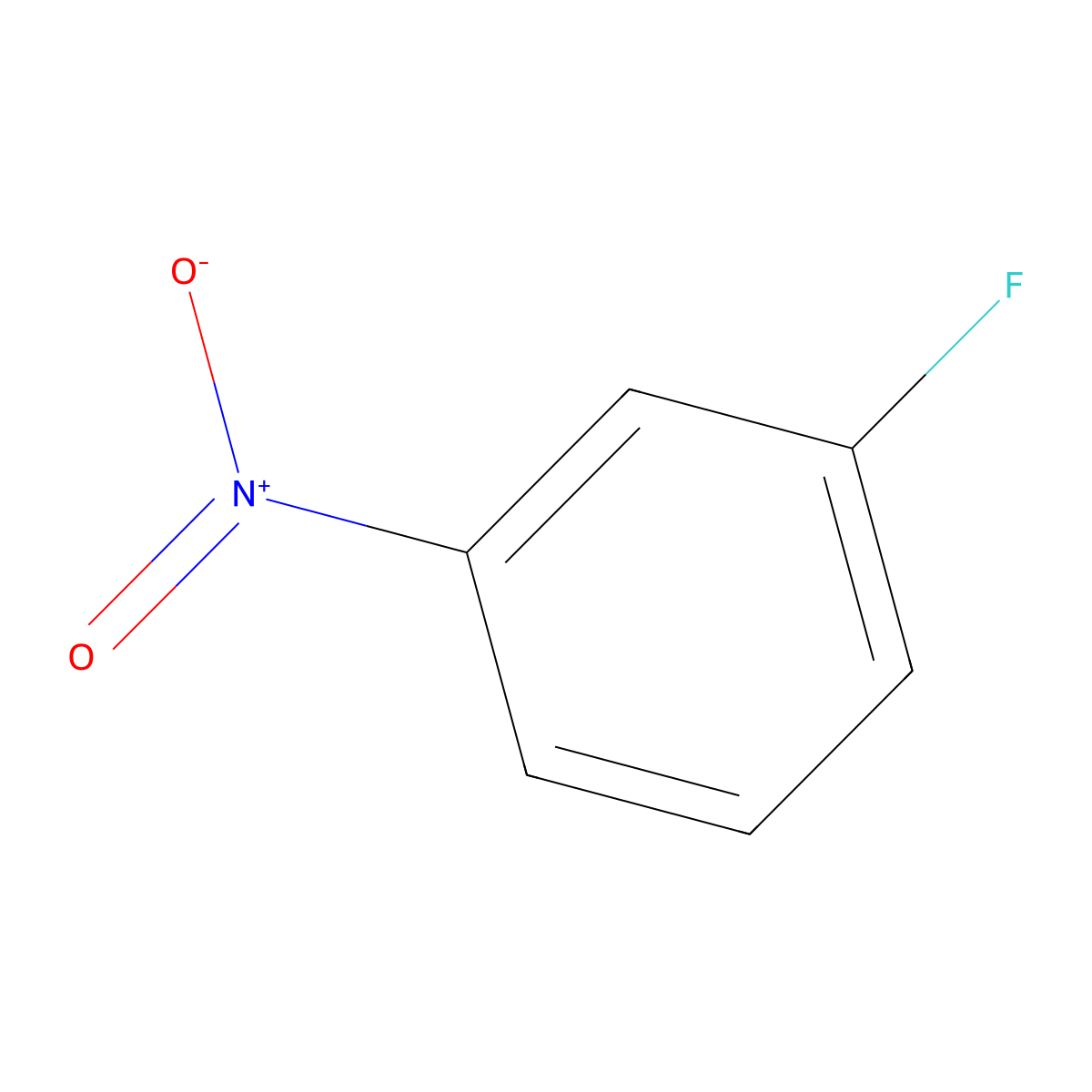 1-Fluoro-3-nitrobenzene molecular structure, CAS 402-67-5