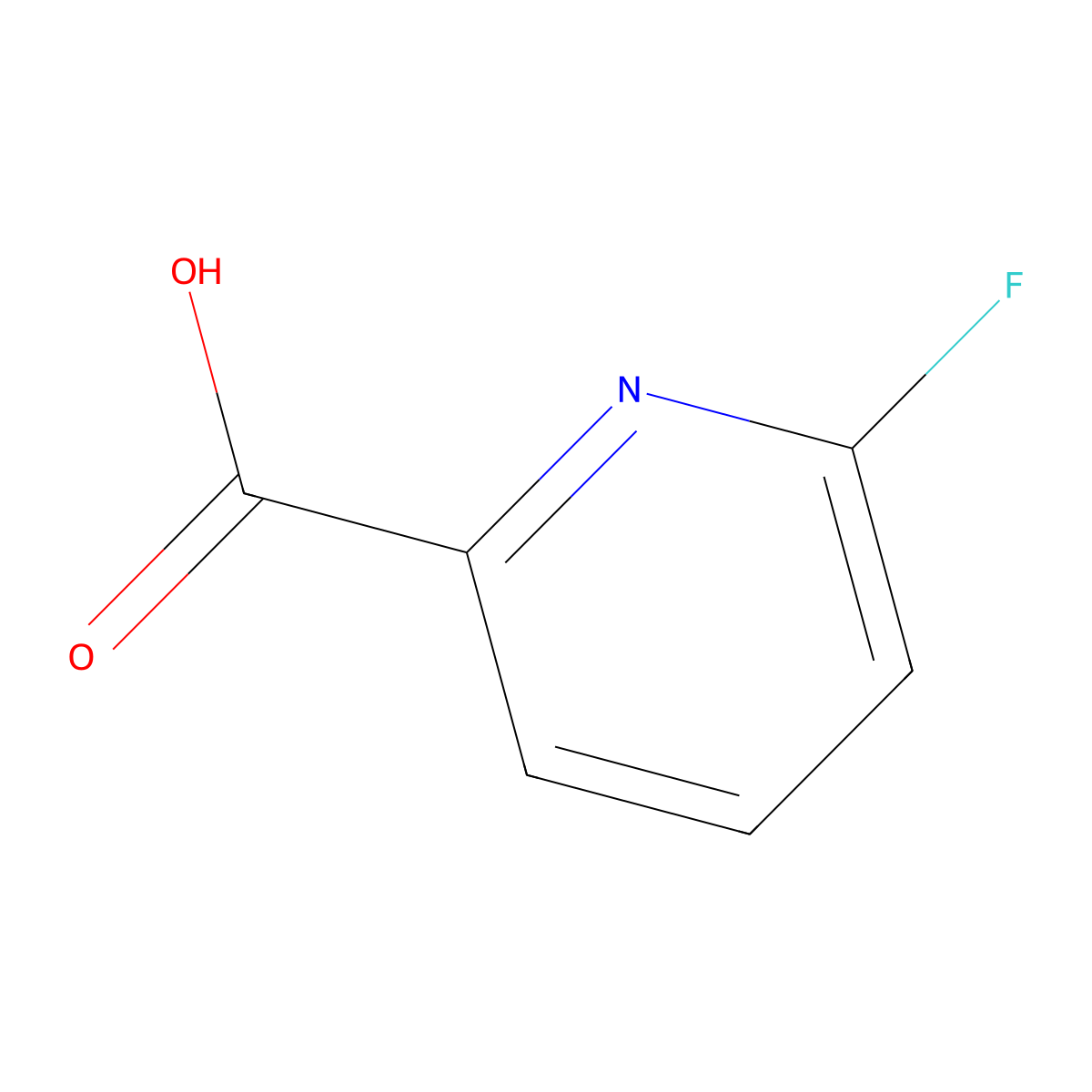 6-Fluoropyridine-2-carboxylic acid molecular structure, CAS 402-69-7