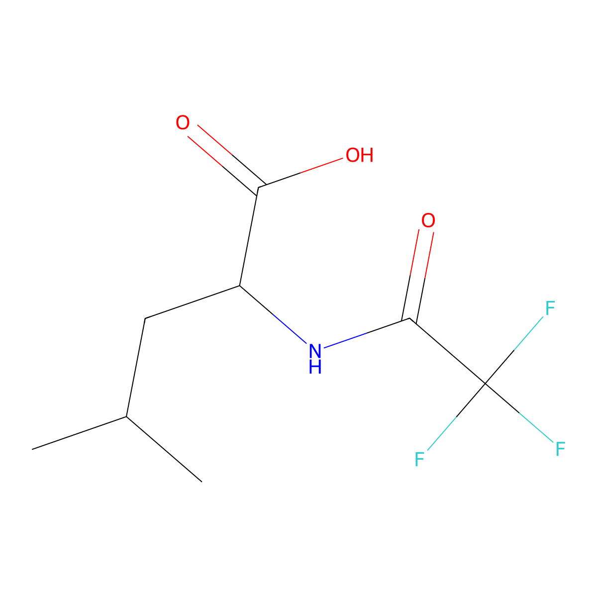 (2,2,2-Trifluoroacetyl)-d-leucine molecular structure, CAS 402-76-6