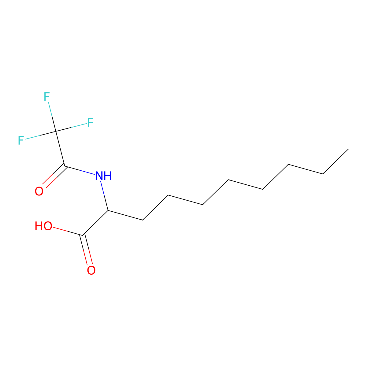 2-(2,2,2-Trifluoroacetamido)decanoic acid molecular structure, CAS 402-92-6