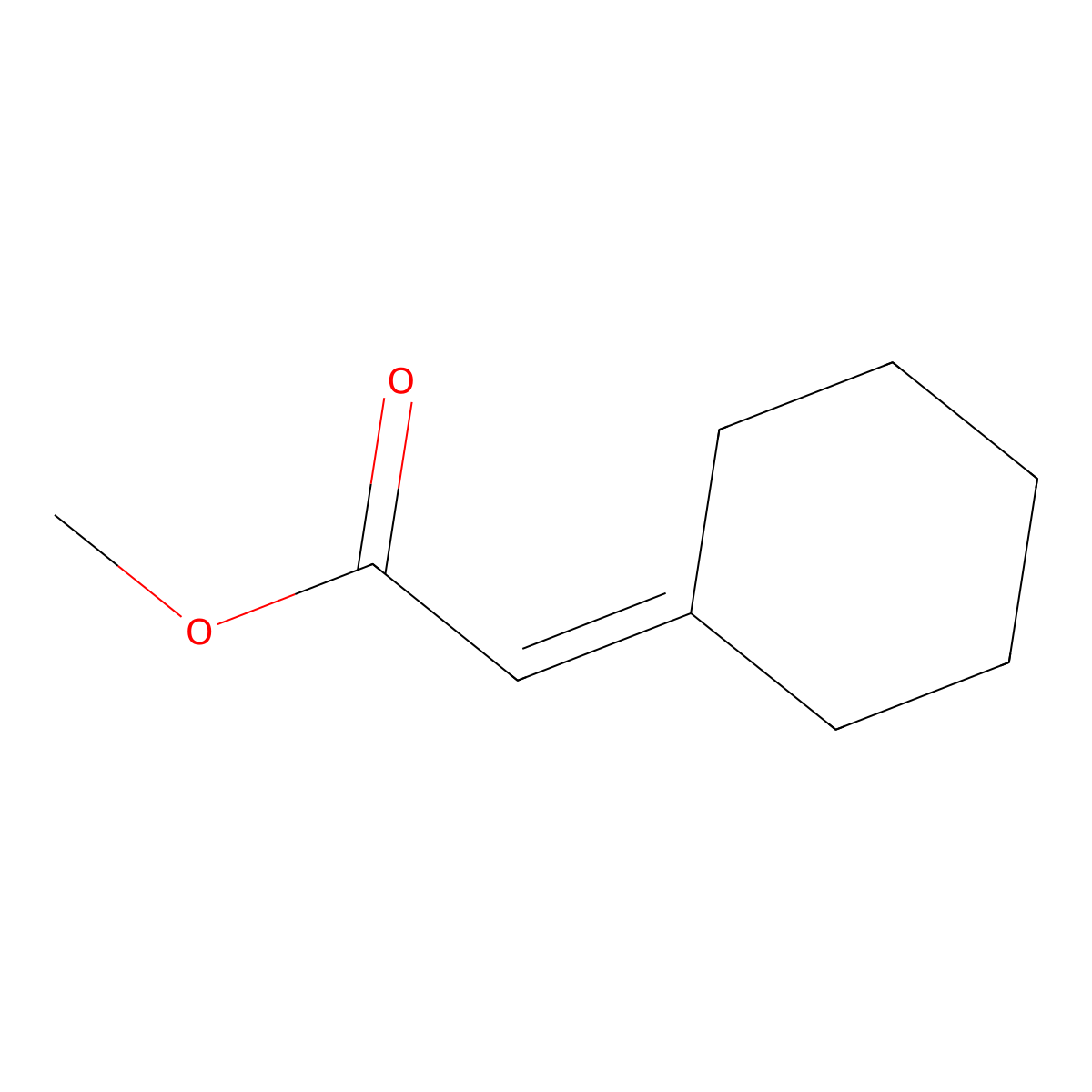 Methyl 2-cyclohexylideneacetate molecular structure, CAS 40203-74-5
