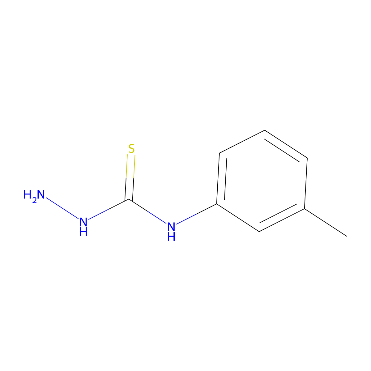 3-Amino-1-(3-methylphenyl)thiourea molecular structure, CAS 40207-01-0
