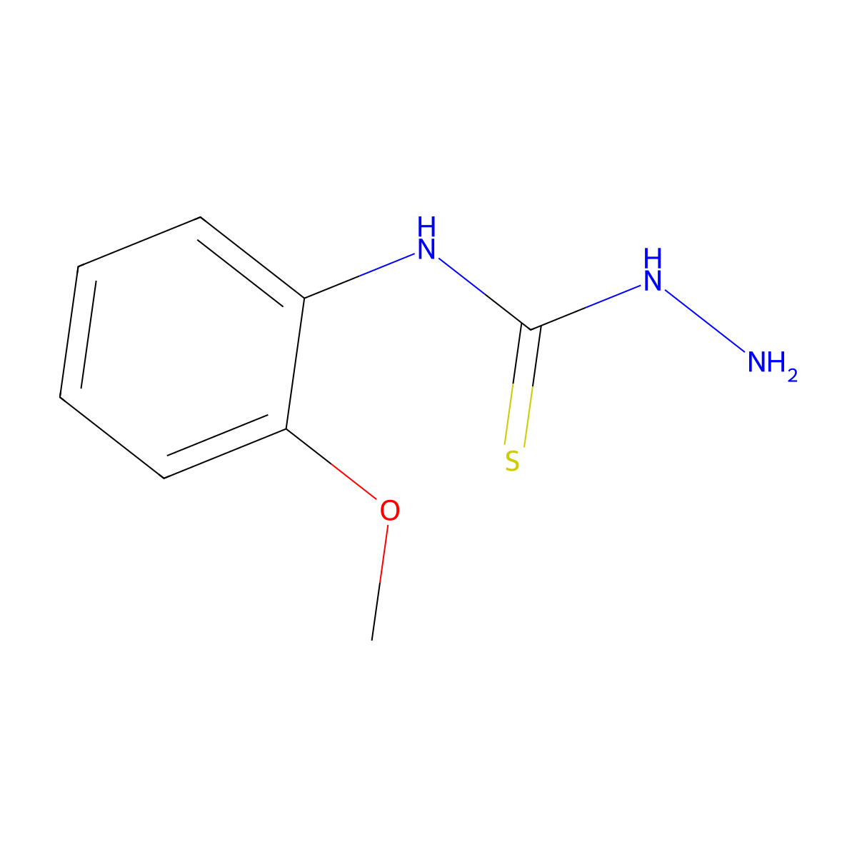 3-Amino-1-(2-methoxyphenyl)thiourea molecular structure, CAS 40207-02-1