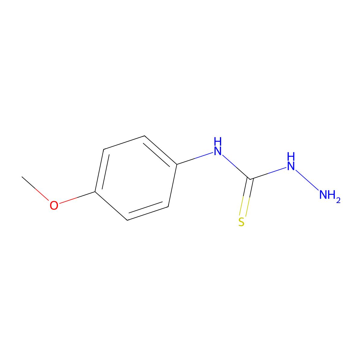 3-Amino-1-(4-methoxyphenyl)thiourea molecular structure, CAS 40207-03-2