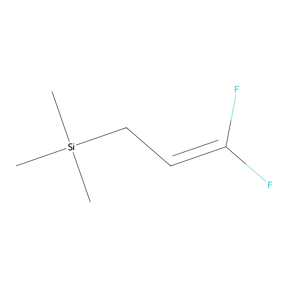 (3,3-Difluoroallyl)trimethylsilane molecular structure, CAS 40207-81-6