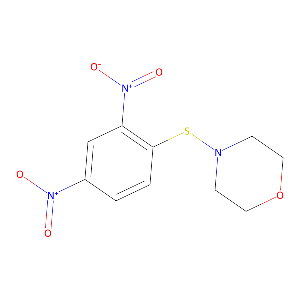 4-[(2,4-Dinitrophenyl)sulfanyl]morpholine molecular structure, CAS 40208-37-5