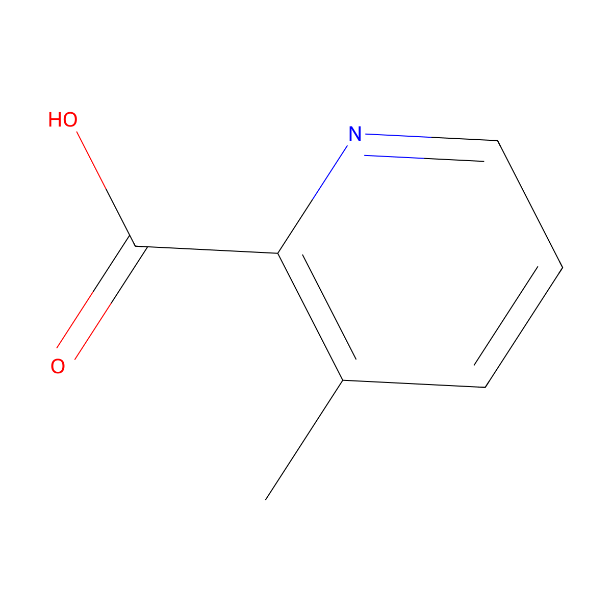 3-Methylpicolinic acid molecular structure, CAS 4021-07-2