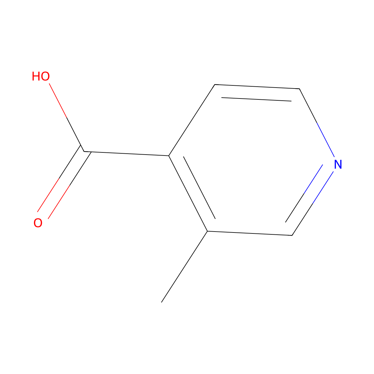 3-Methyl-isonicotinic acid molecular structure, CAS 4021-12-9