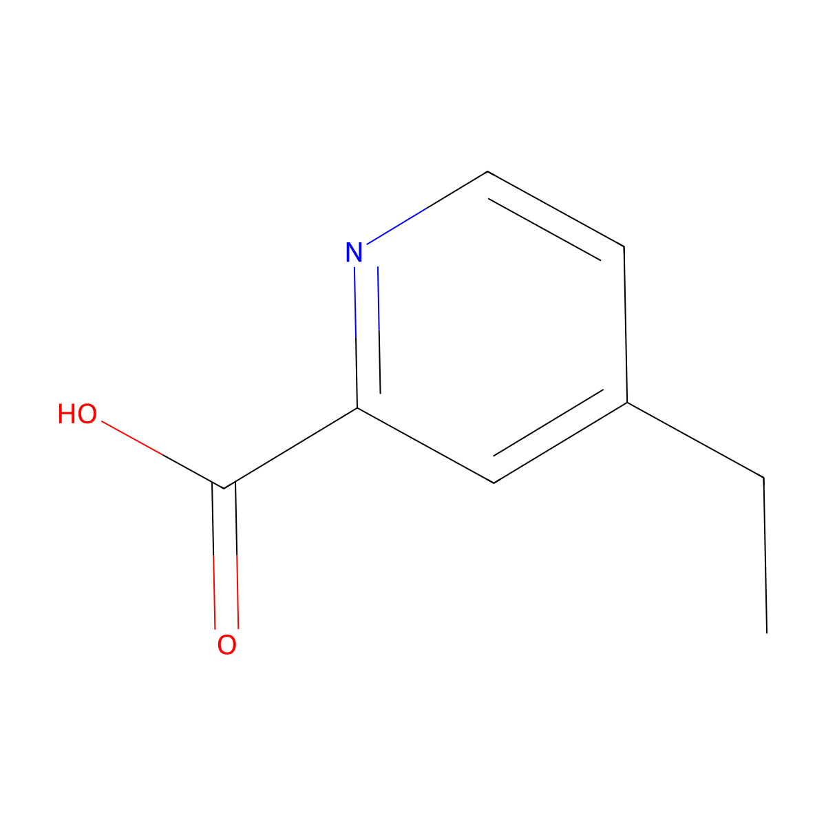 4-ethylpyridine-2-carboxylic Acid molecular structure, CAS 4021-13-0