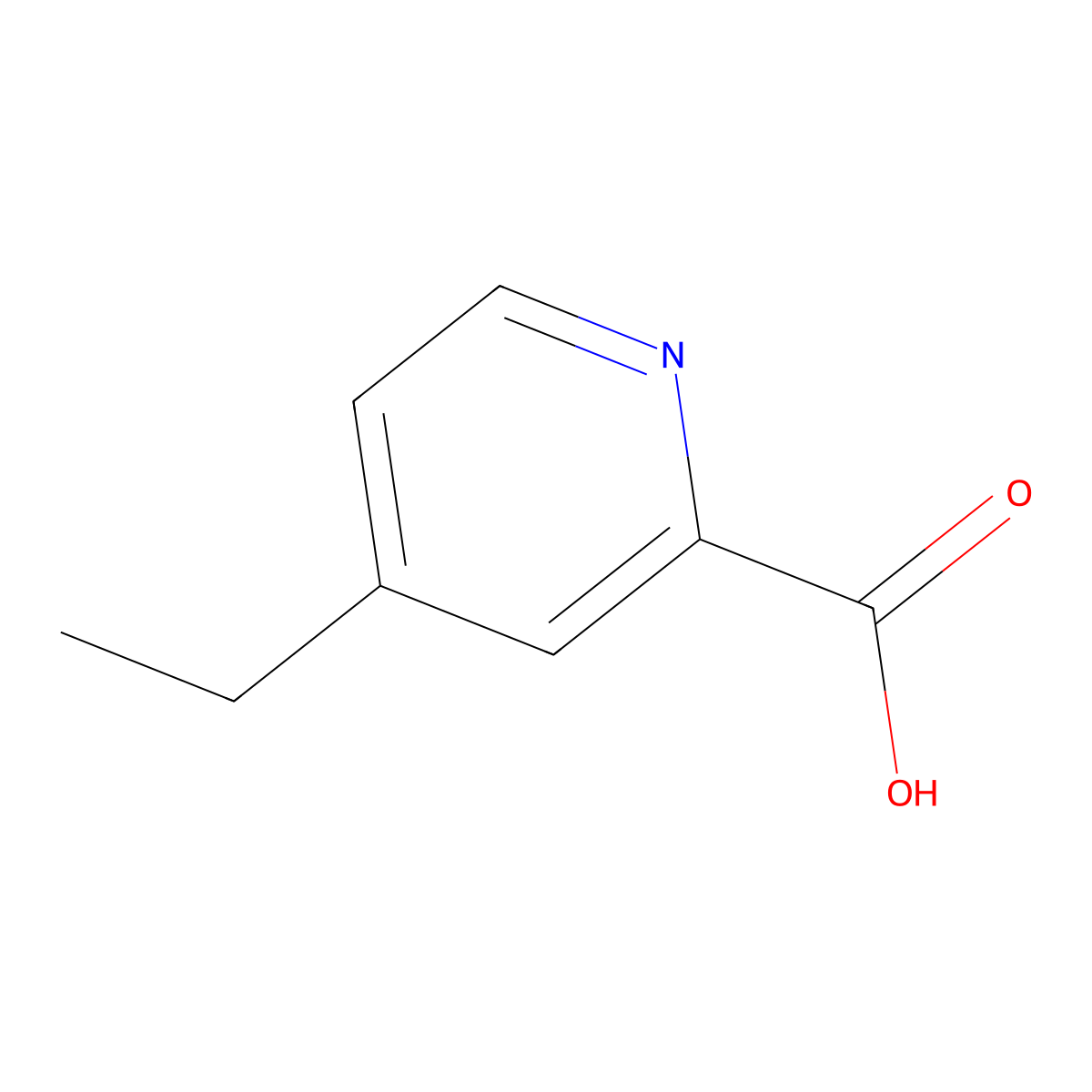 4-ethylpyridine-2-carboxylic Acid molecular structure, CAS 4021-13-0