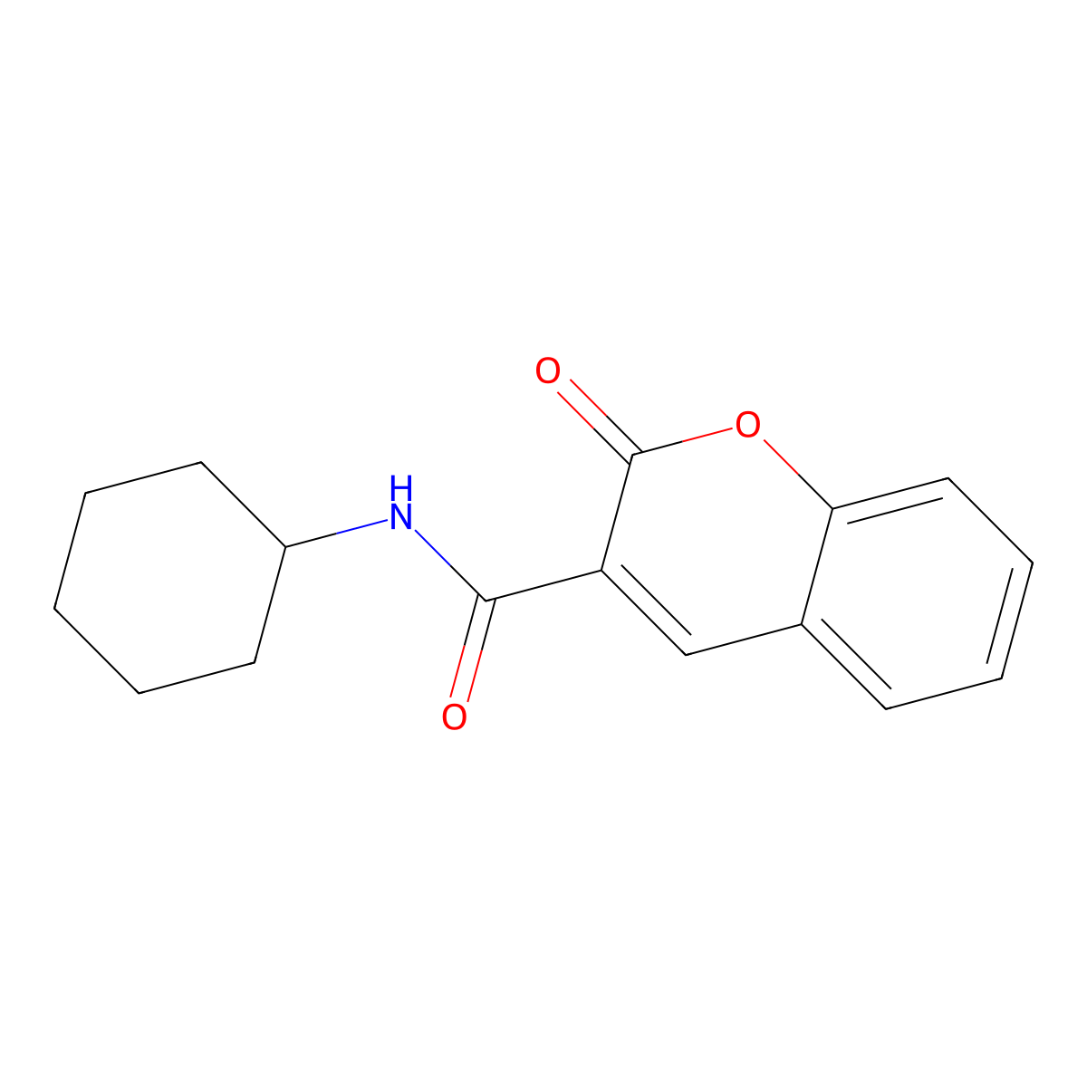 N-cyclohexyl-2-oxo-2H-chromene-3-carboxamide molecular structure, CAS 4021-23-2