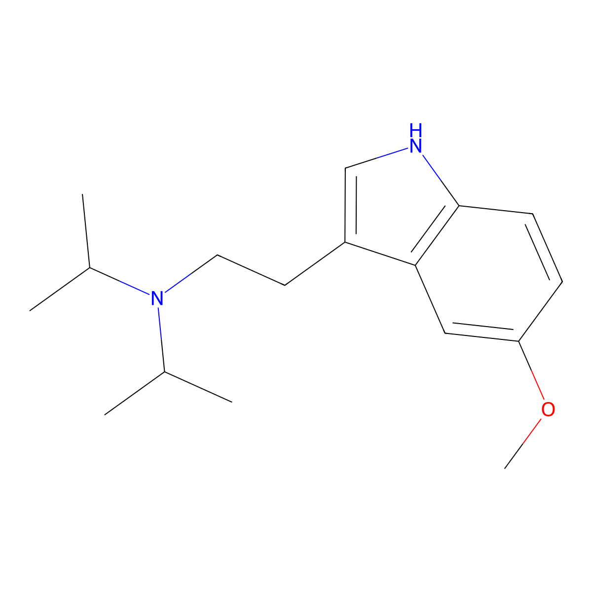 5-Methoxy-N,N-Diisopropyltryptamine molecular structure, CAS 4021-34-5
