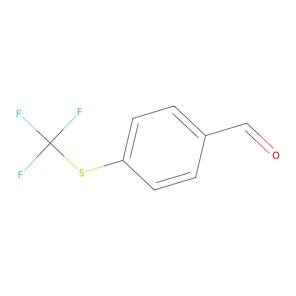 4-[(Trifluoromethyl)sulfanyl]benzaldehyde molecular structure, CAS 4021-50-5