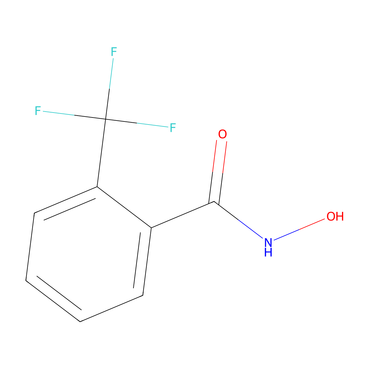 N-hydroxy-2-(trifluoromethyl)benzamide molecular structure, CAS 40212-26-8