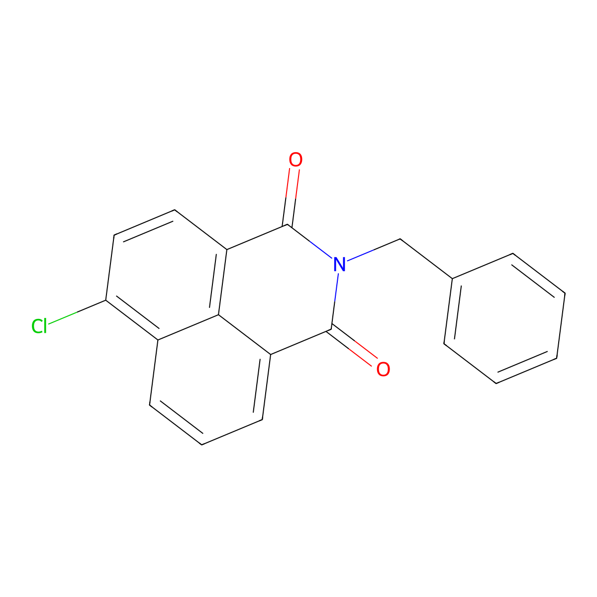 2-Benzyl-6-chloro-1H-benzo[de]isoquinoline-1,3(2H)-dione molecular structure, CAS 4022-35-9