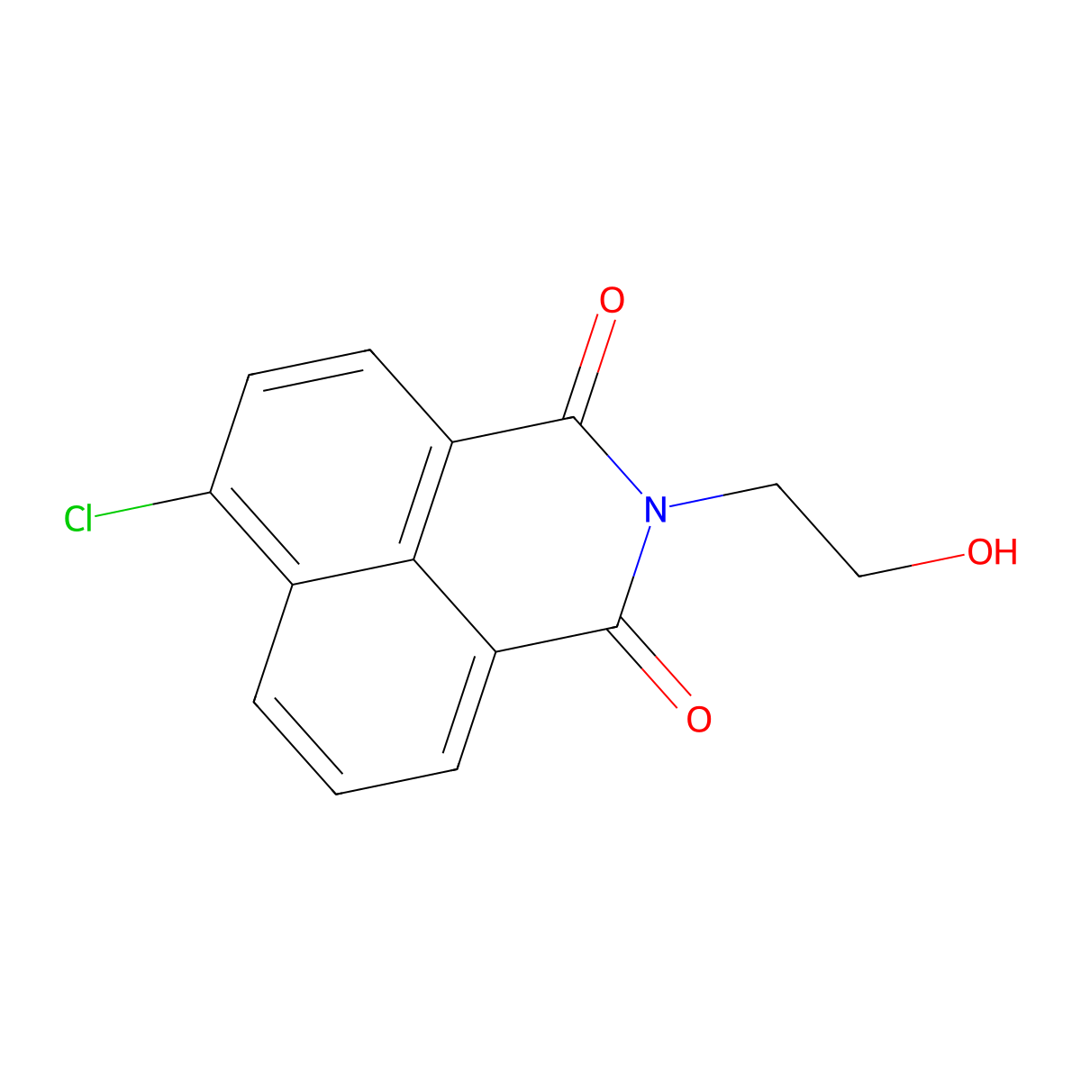 6-chloro-2-(2-hydroxyethyl)-1H-benzo[de]isoquinoline-1,3(2H)-dione molecular structure, CAS 4022-36-0