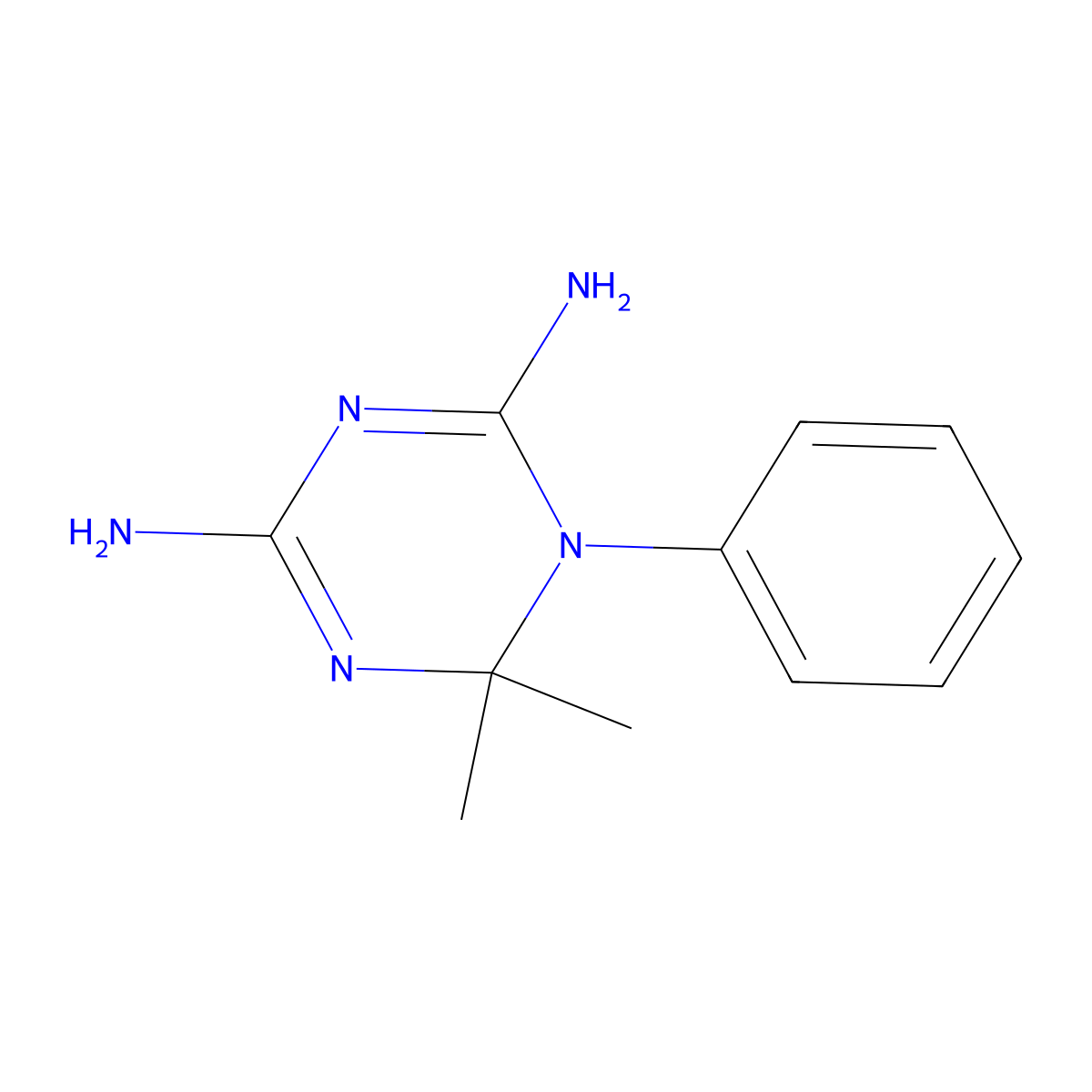 4,6-Diamino-2,2-dimethyl-1,2-dihydro-1-phenyl-s-triazine molecular structure, CAS 4022-58-6
