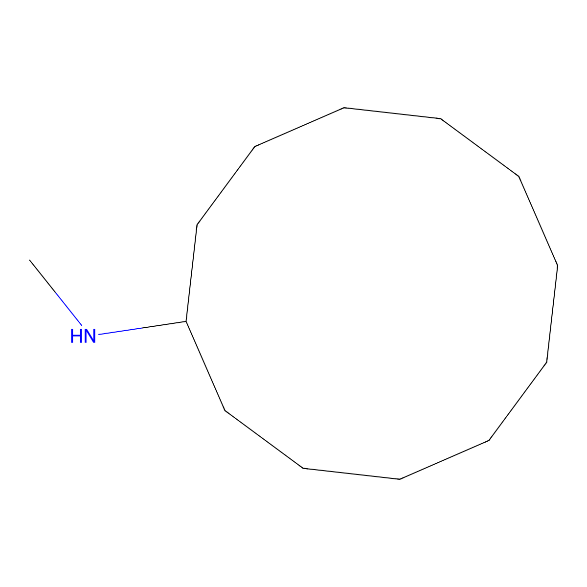 N-Methylcyclododecanamine molecular structure, CAS 40221-53-2