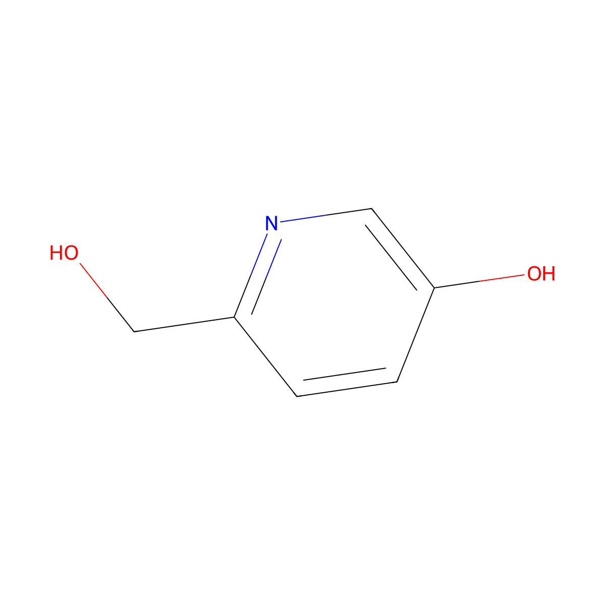 5-Hydroxy-2-hydroxymethylpyridine molecular structure, CAS 40222-77-3