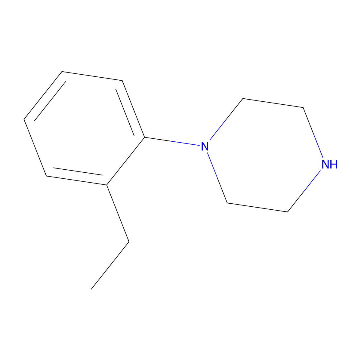 1-(2-Ethylphenyl)piperazine molecular structure, CAS 40224-10-0