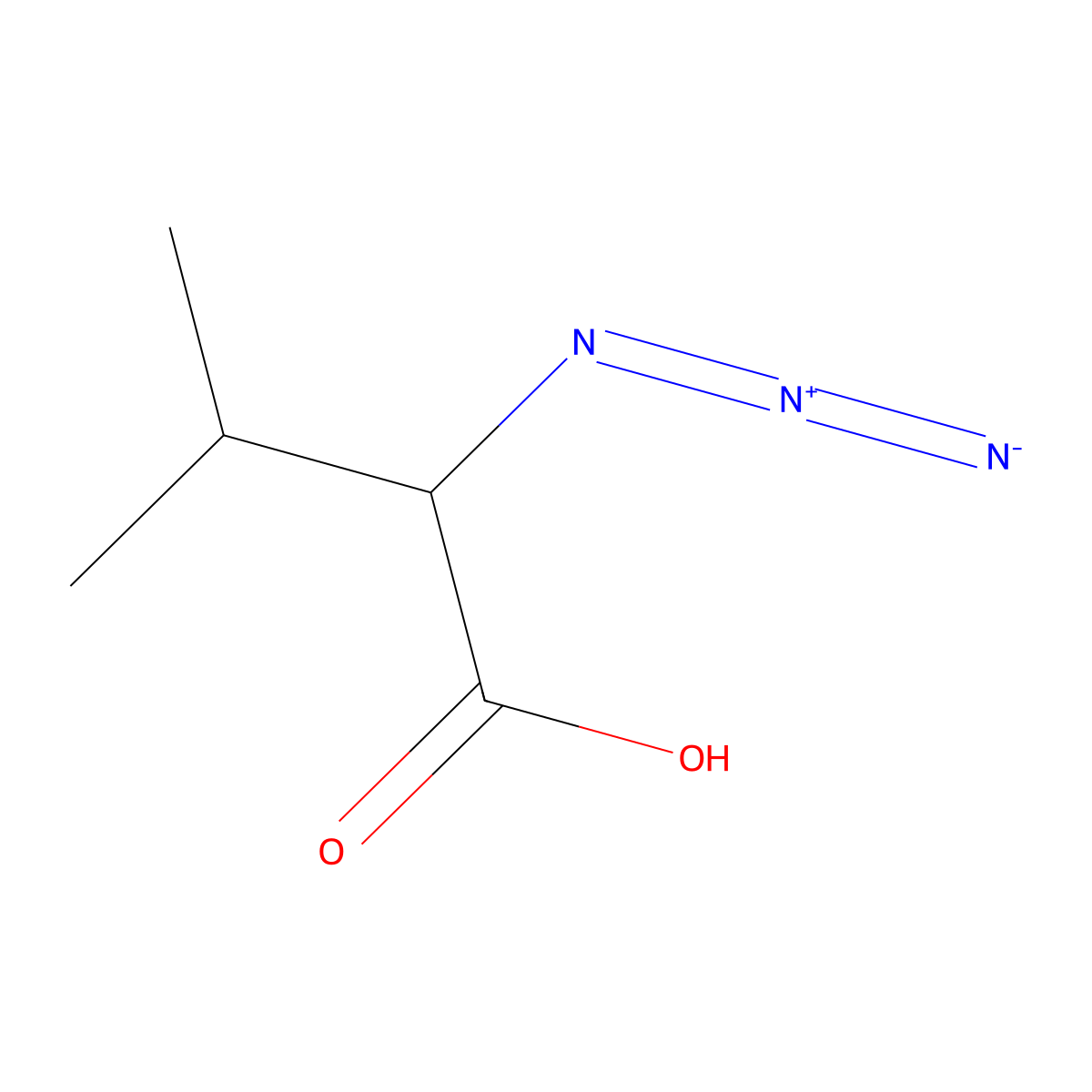 (R)-2-Azido-3-methylbutanoic acid molecular structure, CAS 40224-49-5