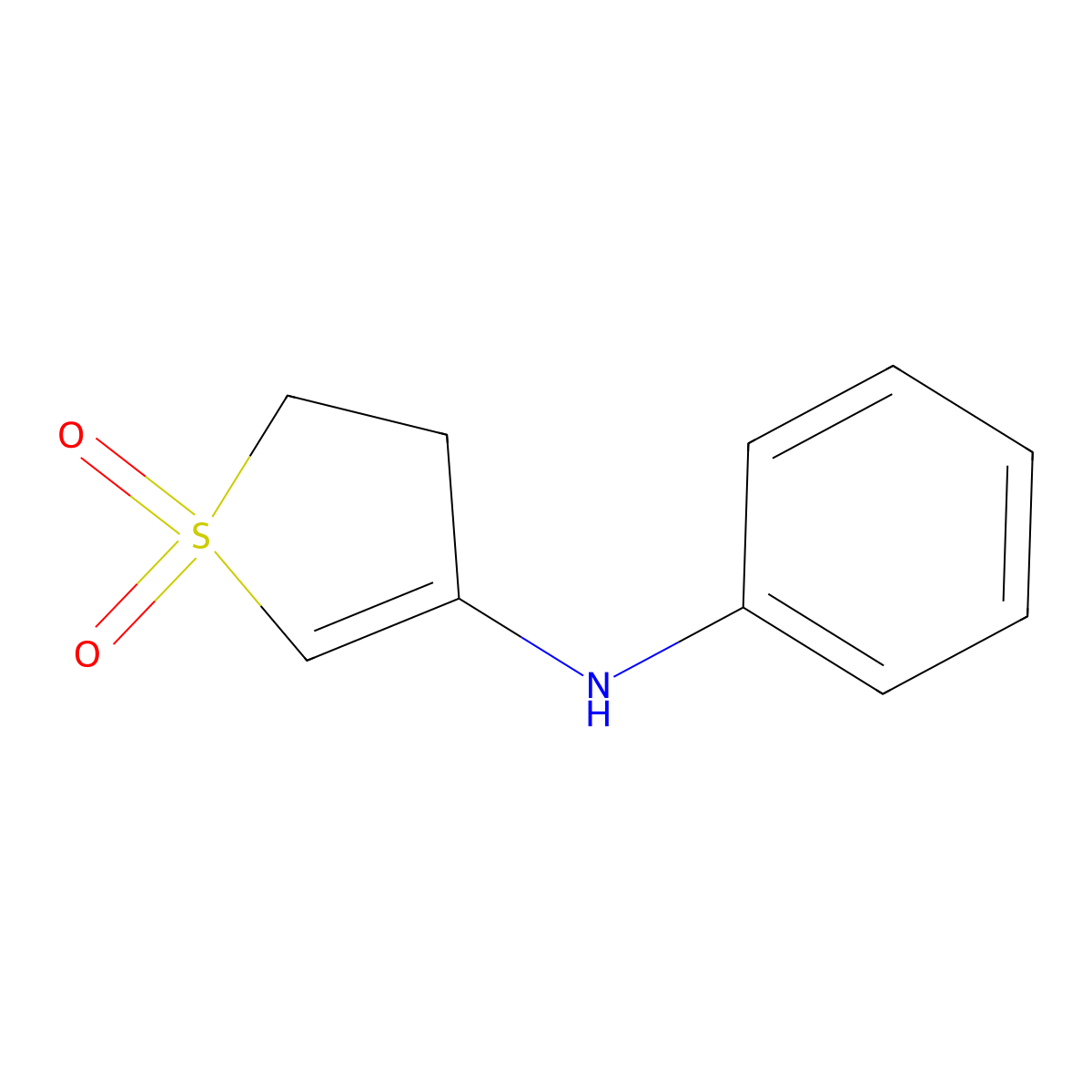 1,1-dioxo-N-phenyl-2,3-dihydrothiophen-4-amine molecular structure, CAS 40226-76-4