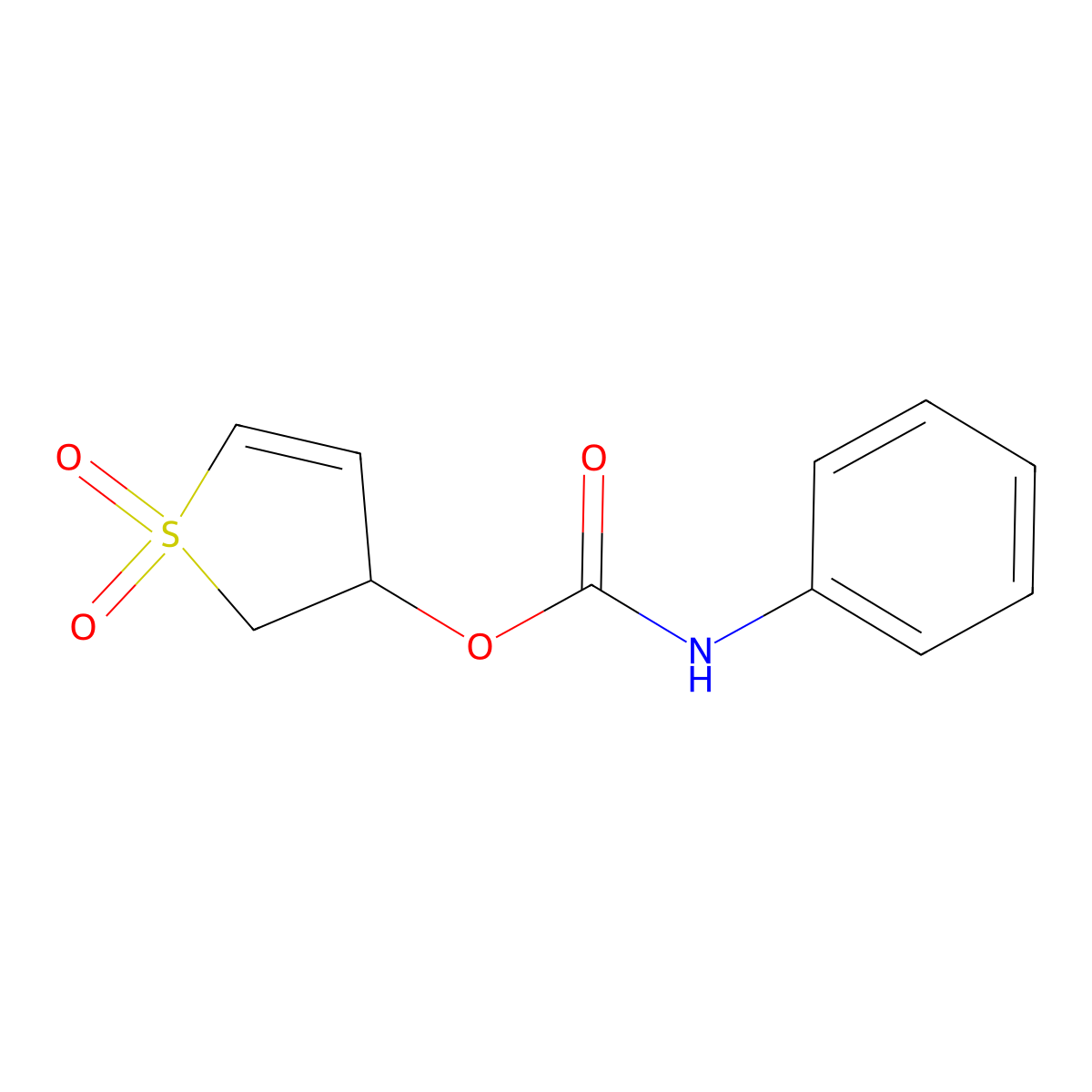 Thiophene-3-ol, 2,3-dihydro-, phenylcarbamate, 1,1-dioxide molecular structure, CAS 40226-77-5
