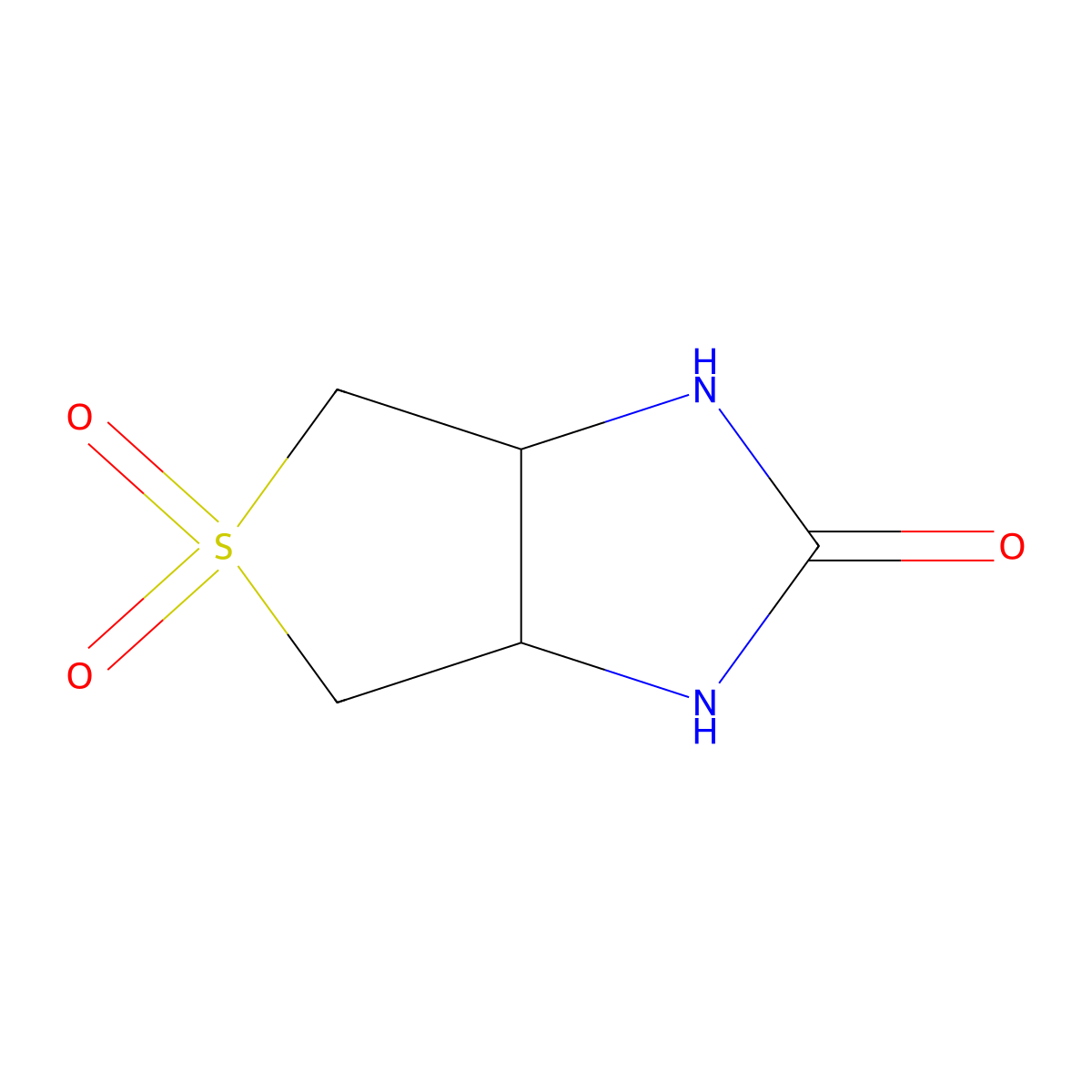 cis-tetrahydro-1H-thieno[3,4-d]imidazol-2(3H)-one 5,5-dioxide molecular structure, CAS 40226-95-7
