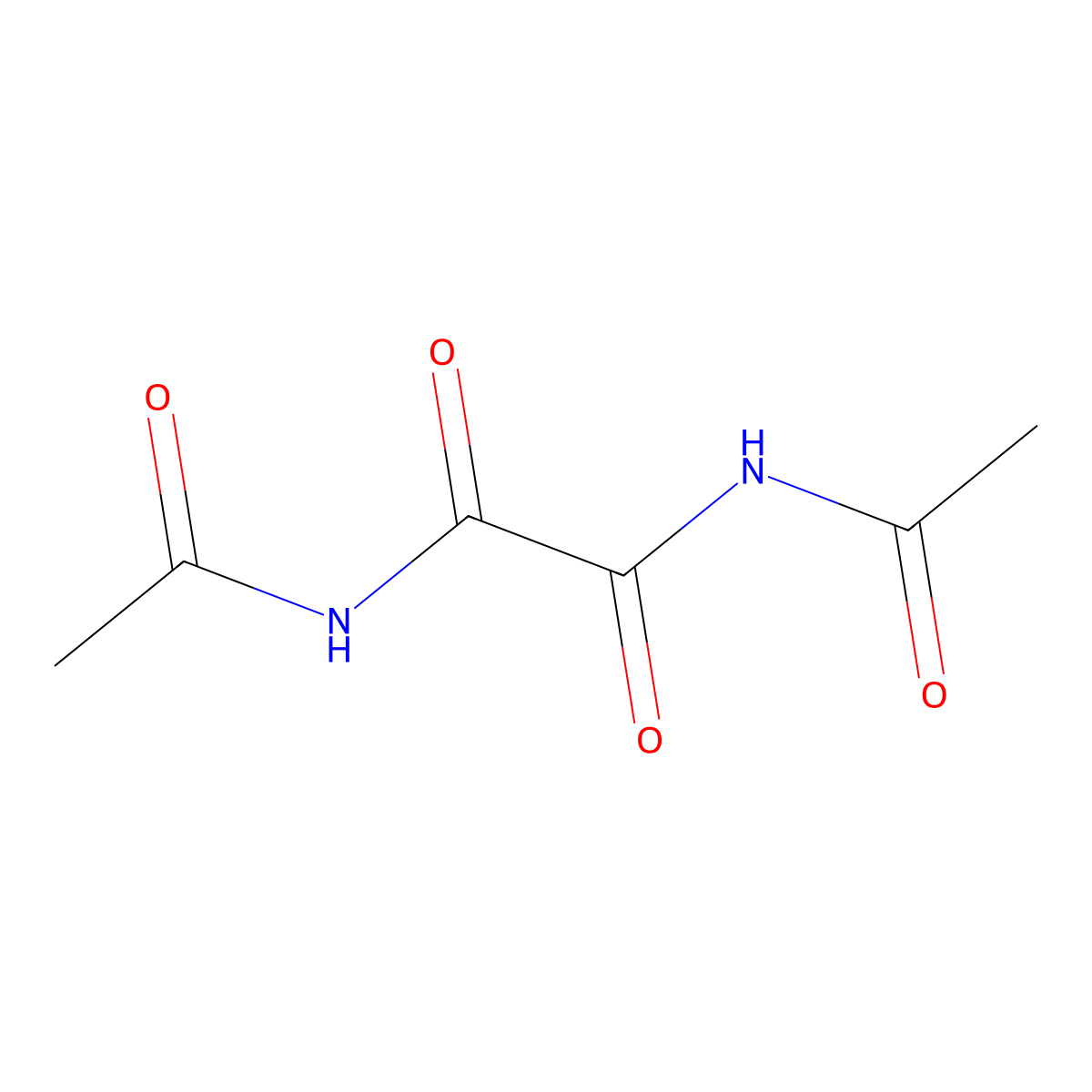 N,N'-Diacetyloxamide molecular structure, CAS 40227-15-4