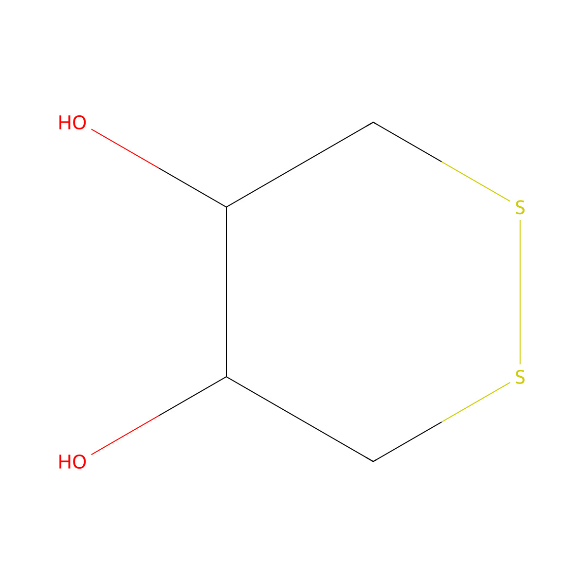 cis-1,2-Dithiane-4,5-diol molecular structure, CAS 40227-25-6