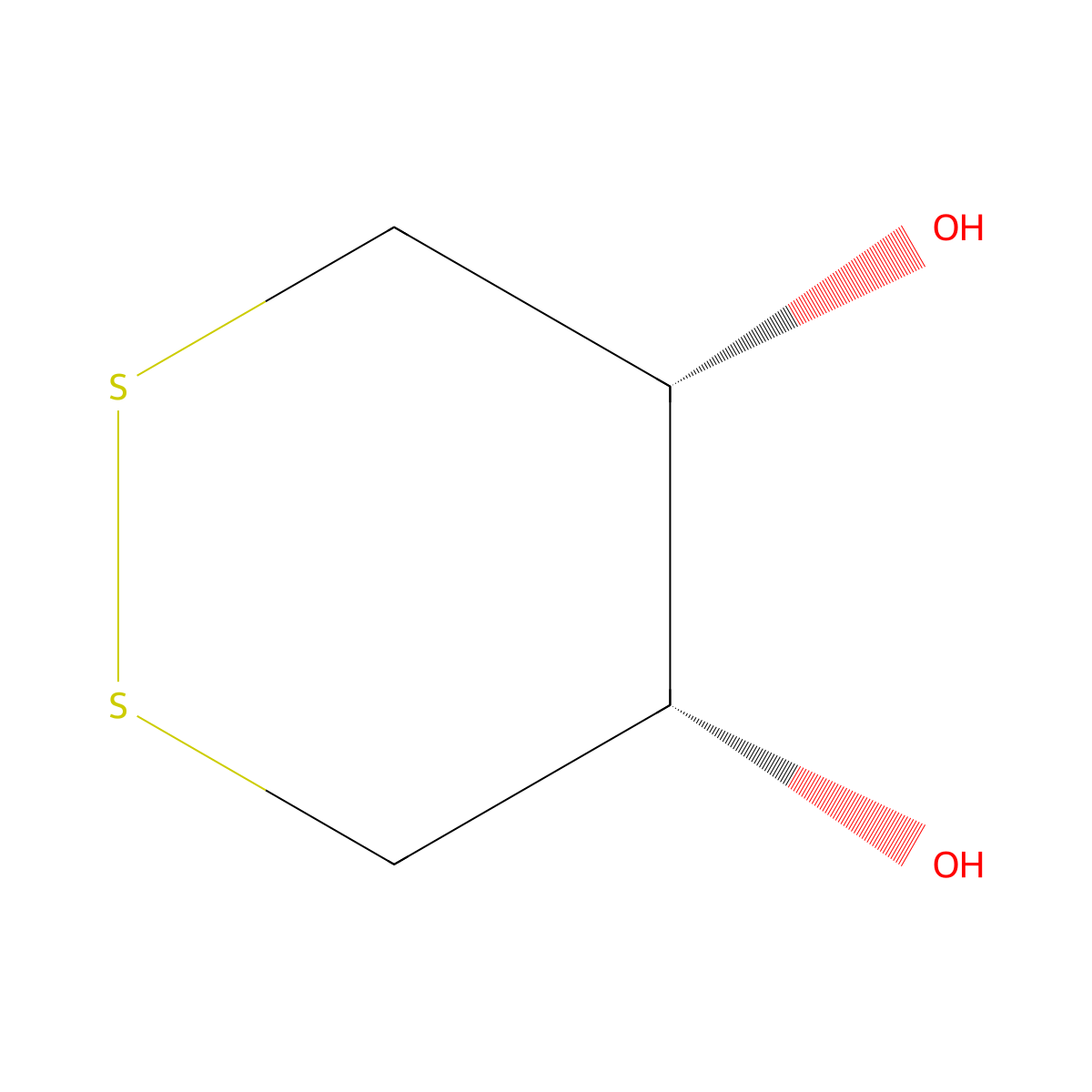 cis-1,2-Dithiane-4,5-diol molecular structure, CAS 40227-25-6
