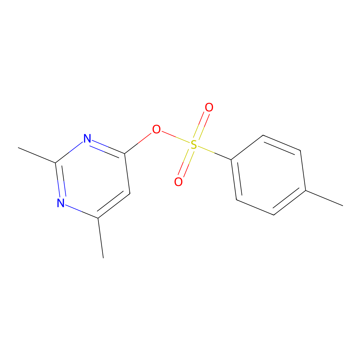 2,6-Dimethylpyrimidin-4-yl 4-methylbenzene-1-sulfonate molecular structure, CAS 40227-86-9