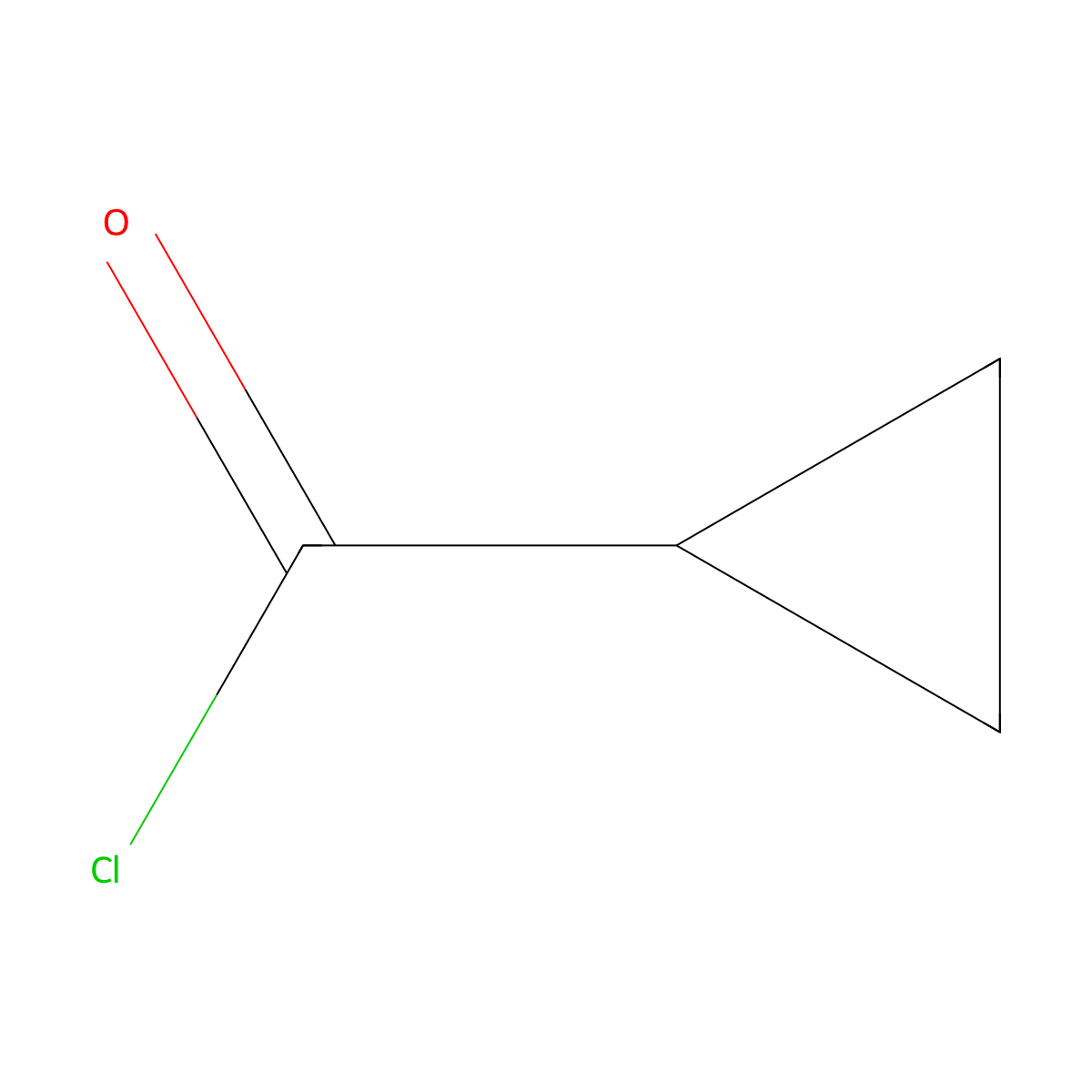 Cyclopropanecarbonyl chloride molecular structure, CAS 4023-34-1