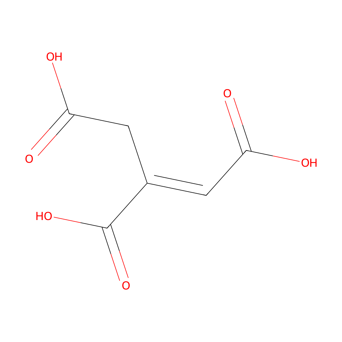 trans-Aconitic acid molecular structure, CAS 4023-65-8