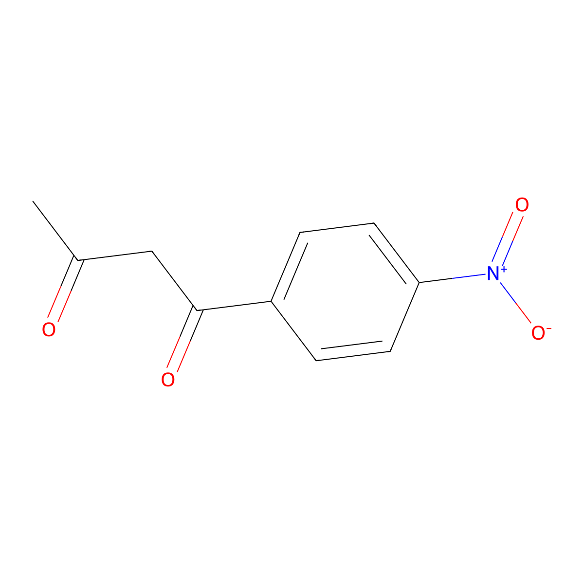 1,3-Butanedione, 1-(4-nitrophenyl)- molecular structure, CAS 4023-82-9