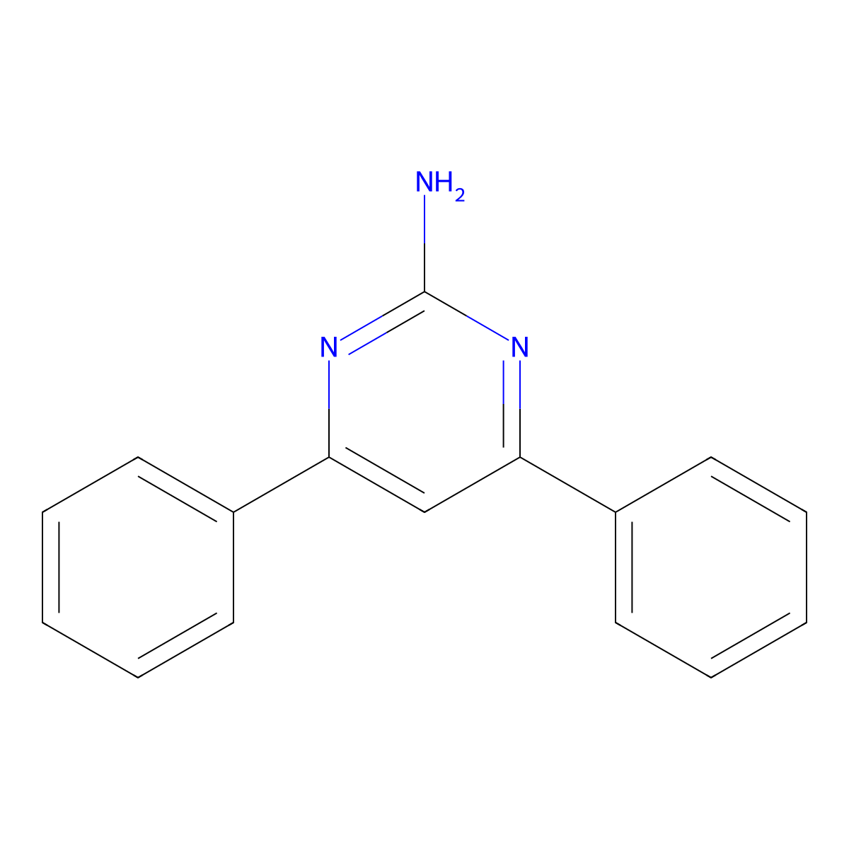 4,6-Diphenylpyrimidin-2-amine molecular structure, CAS 40230-24-8