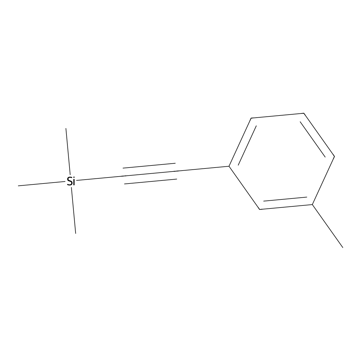 Trimethyl[(3-methylphenyl)ethynyl]silane molecular structure, CAS 40230-90-8