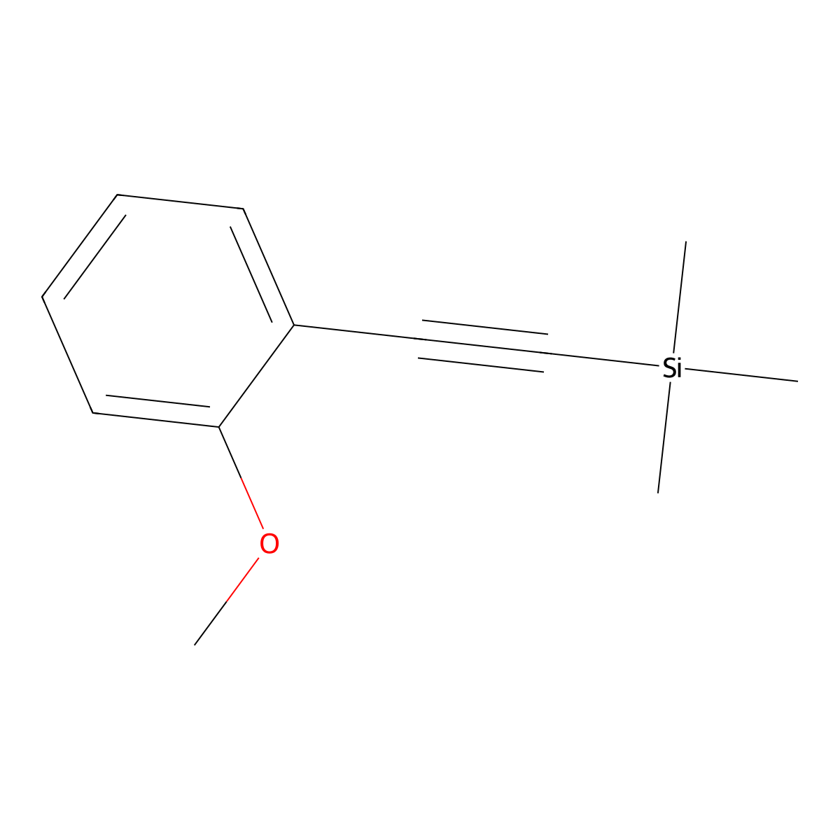 ((2-Methoxyphenyl)ethynyl)triMethylsilane molecular structure, CAS 40230-91-9