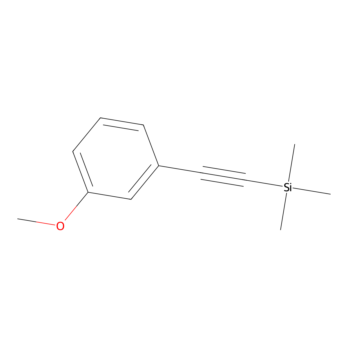 (3-Methoxyphenylethynyl)trimethylsilane molecular structure, CAS 40230-92-0