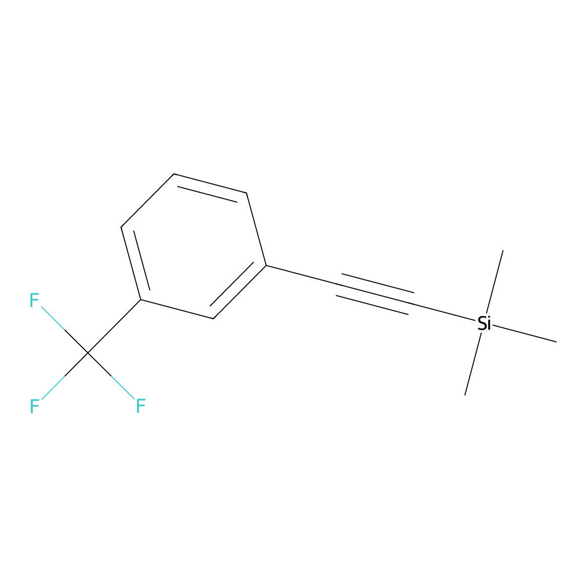1-[(Trimethylsilyl)ethynyl]-3-(trifluoromethyl)benzene molecular structure, CAS 40230-93-1