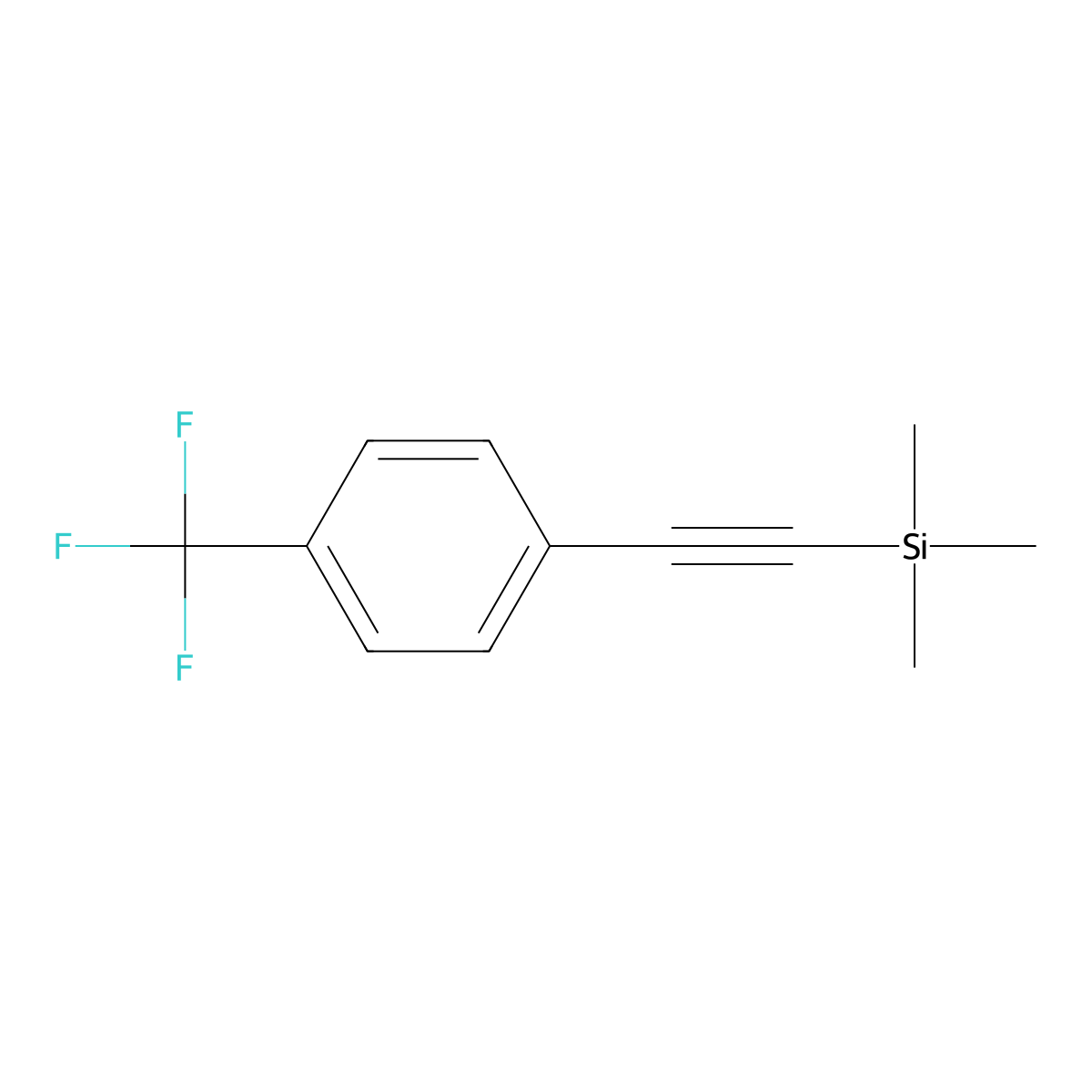 1-((Trimethylsilyl)ethynyl)-4-(trifluoromethyl)benzene molecular structure, CAS 40230-95-3
