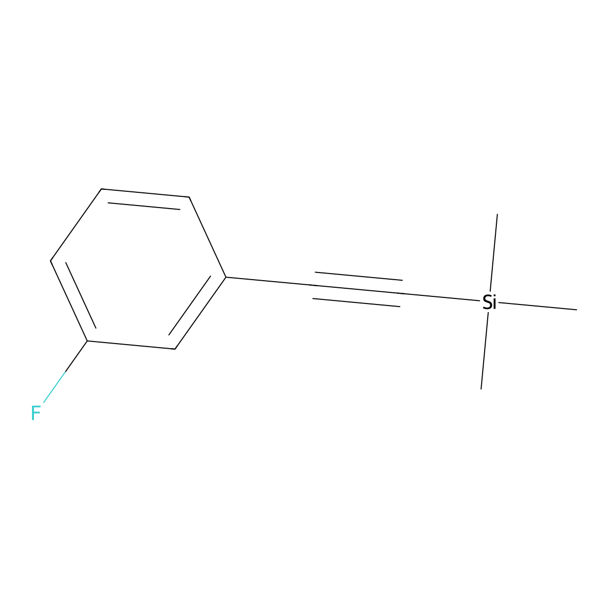 1-[(Trimethylsilyl)ethynyl]-3-fluorobenzene molecular structure, CAS 40230-96-4