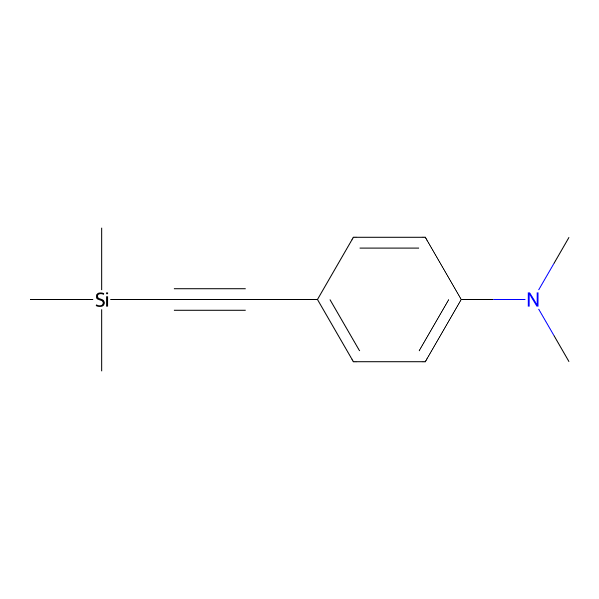 N,N-Dimethyl-4-((trimethylsilyl)ethynyl)aniline molecular structure, CAS 40230-97-5