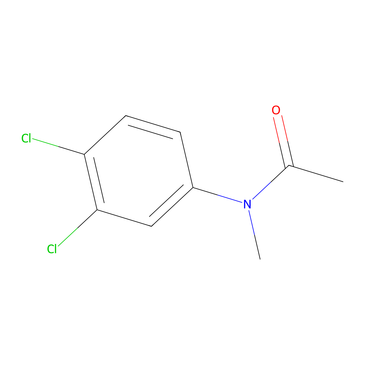 N-(3,4-Dichlorophenyl)-N-methylacetamide molecular structure, CAS 40233-28-1