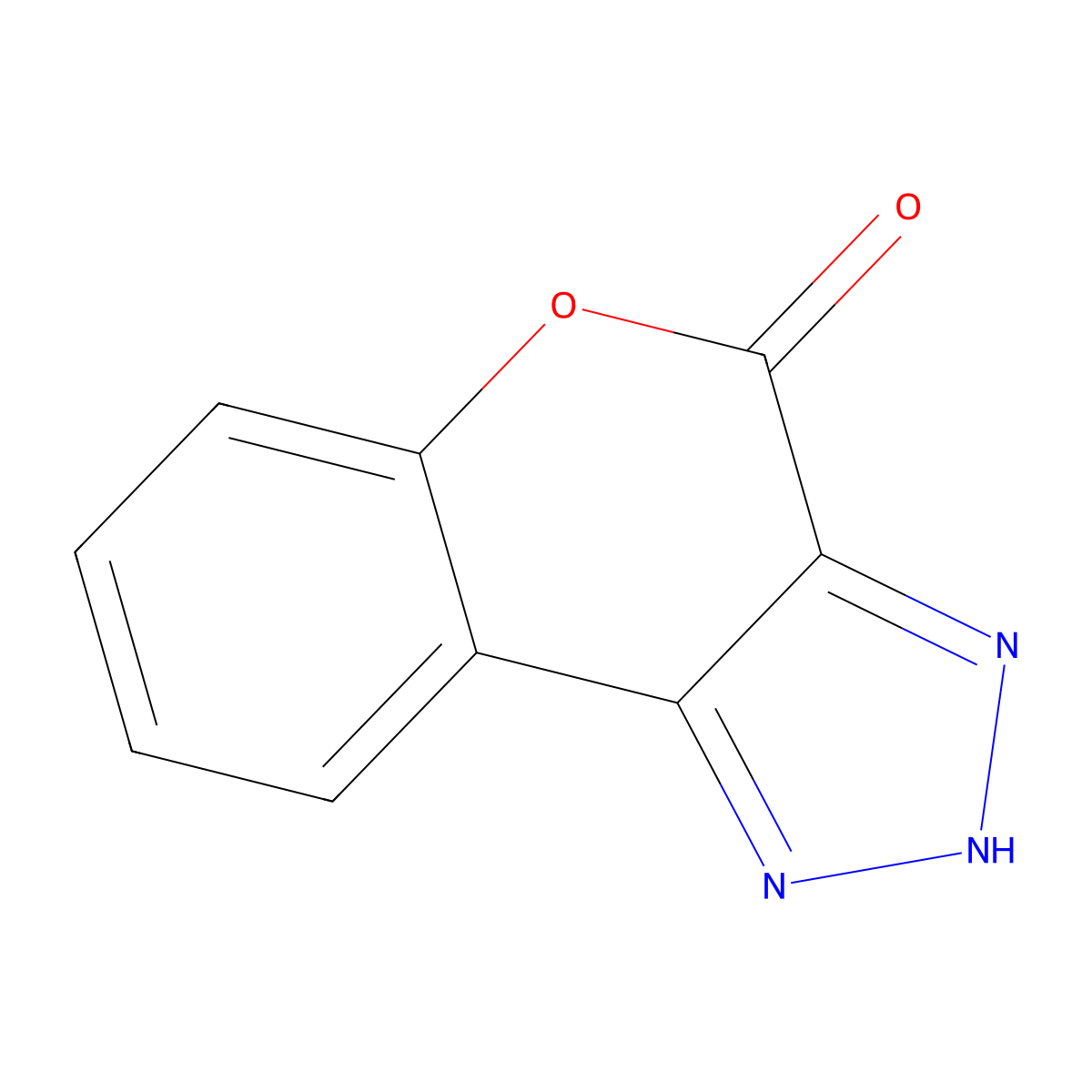 1H-5-Oxa-1,2,3-triaza-cyclopenta[a]naphthalen-4-one molecular structure, CAS 40235-42-5