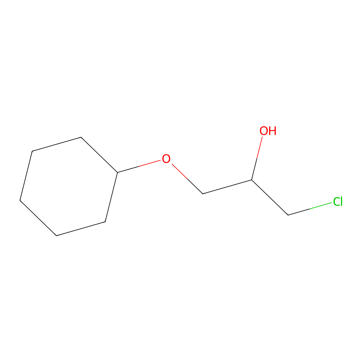 1-Chloro-3-(cyclohexyloxy)propan-2-ol molecular structure, CAS 4024-84-4