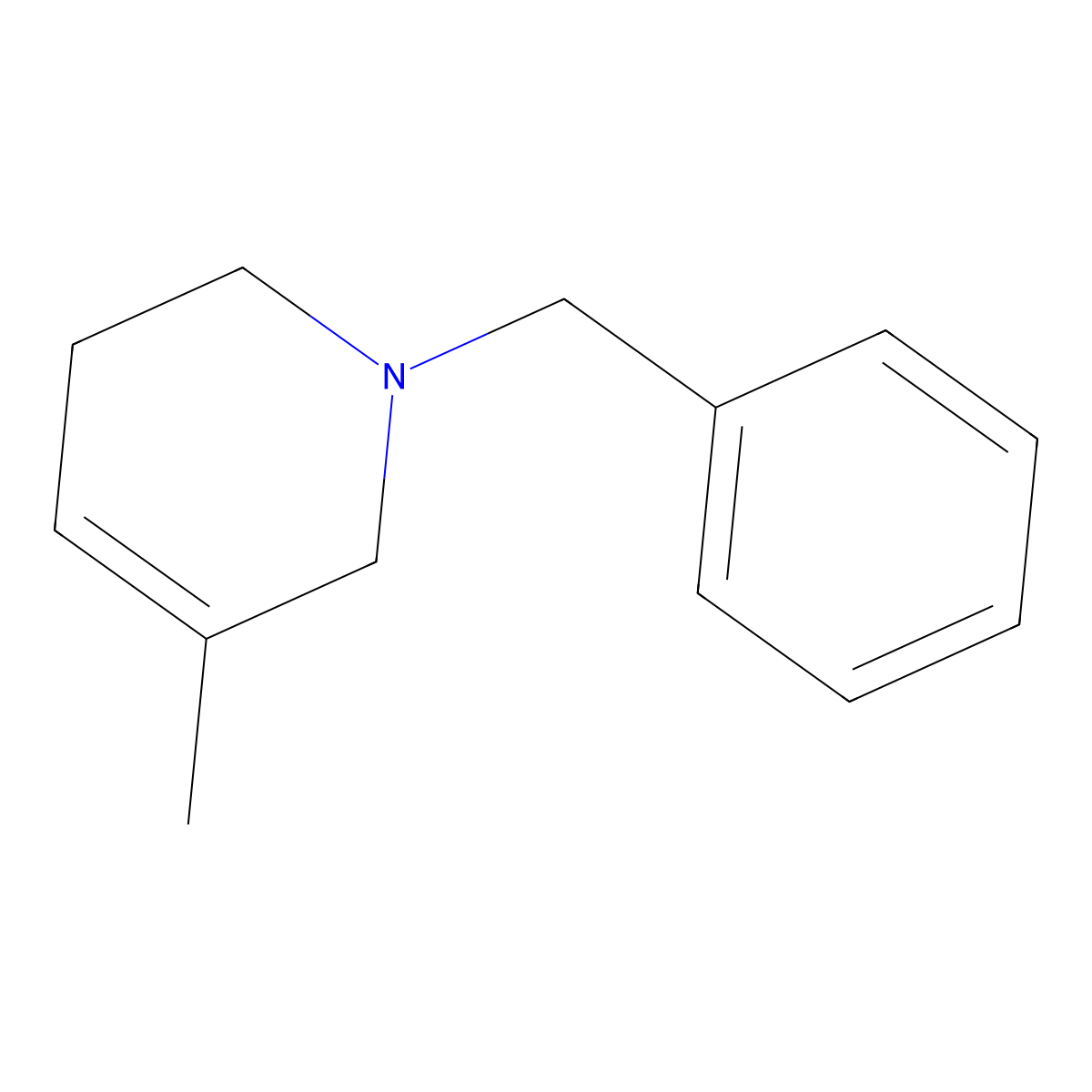 1-Benzyl-5-methyl-1,2,3,6-tetrahydropyridine molecular structure, CAS 40240-24-2