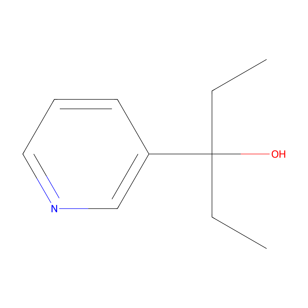 3-(Pyridin-3-yl)pentan-3-ol molecular structure, CAS 40247-47-0